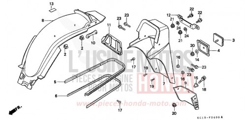 KOTFLUEGEL, HINTEN CB125TDC de 1982
